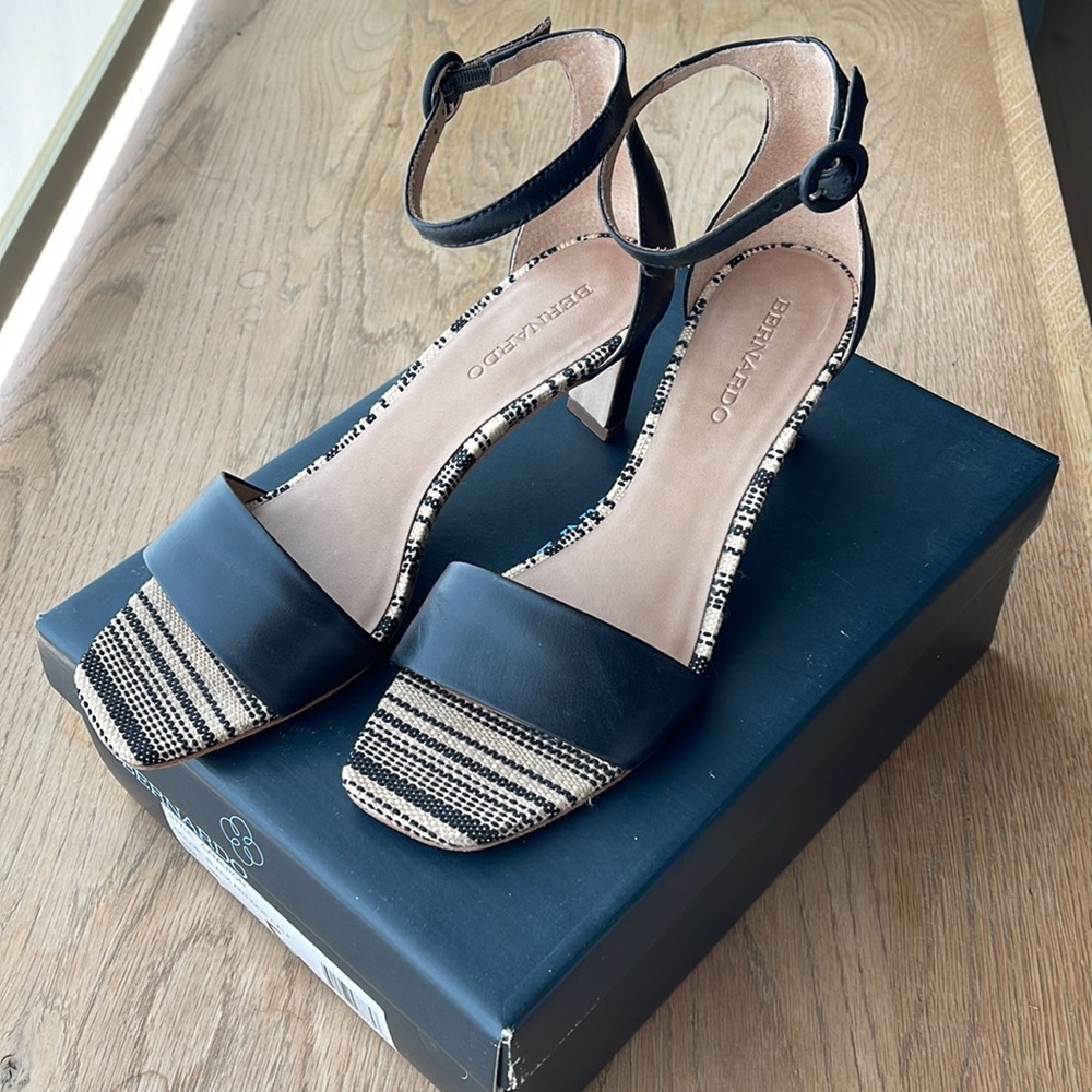 Bernardo Cameron Black Antique Sandal